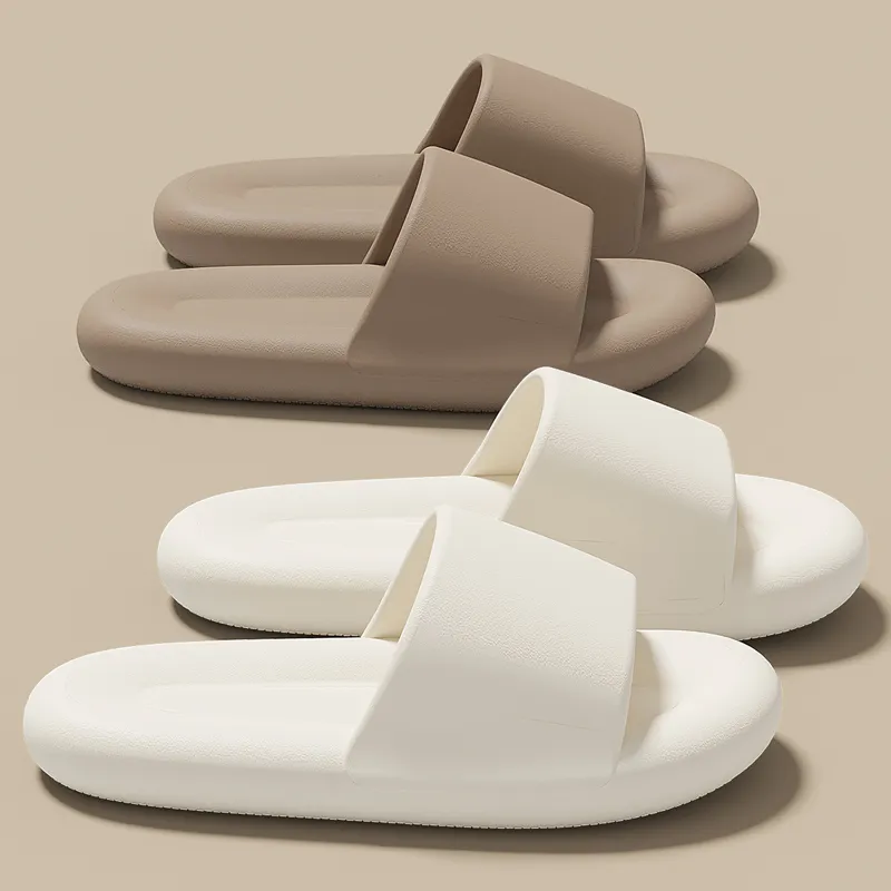 Ganshu Platform Slip Resistant Home Slippers With Squashy And Bouncy Feeling For Women's-2