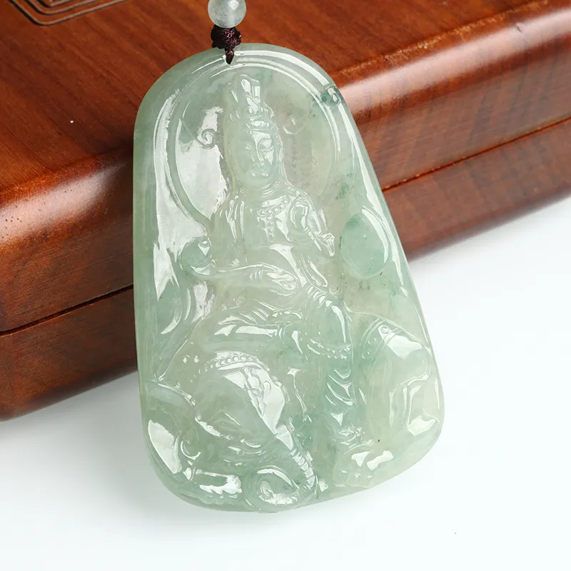 Oushuo Jewelry Ice Glutinous Jadeite Necklaces Unisex-1
