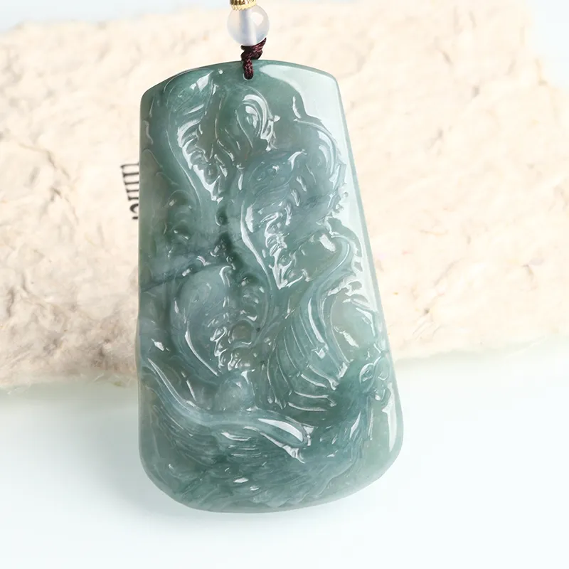 Oushuo Jewelry Ice Glutinous Jadeite Necklaces Unisex-1
