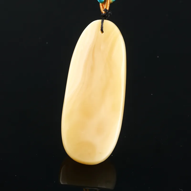 Oushuo Jewelry Amber Beeswax Necklaces Unisex-4