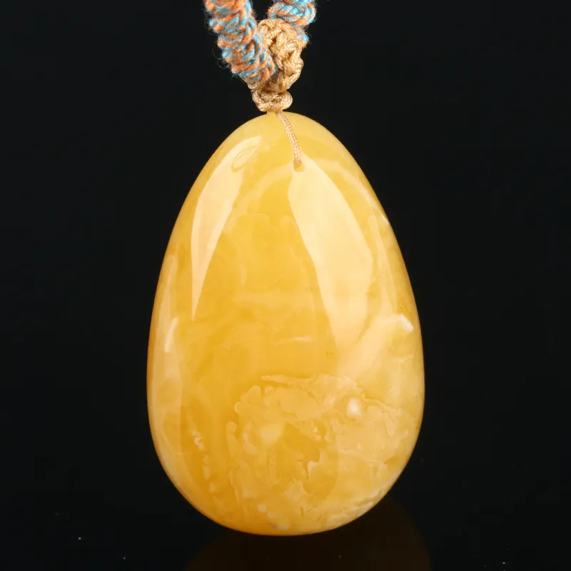 Ou Said Jewelry Amber Beeswax Necklaces Unisex-1