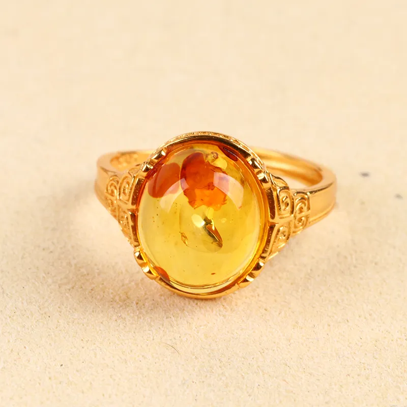 Ou Said Jewelry Amber Rings Unisex-3