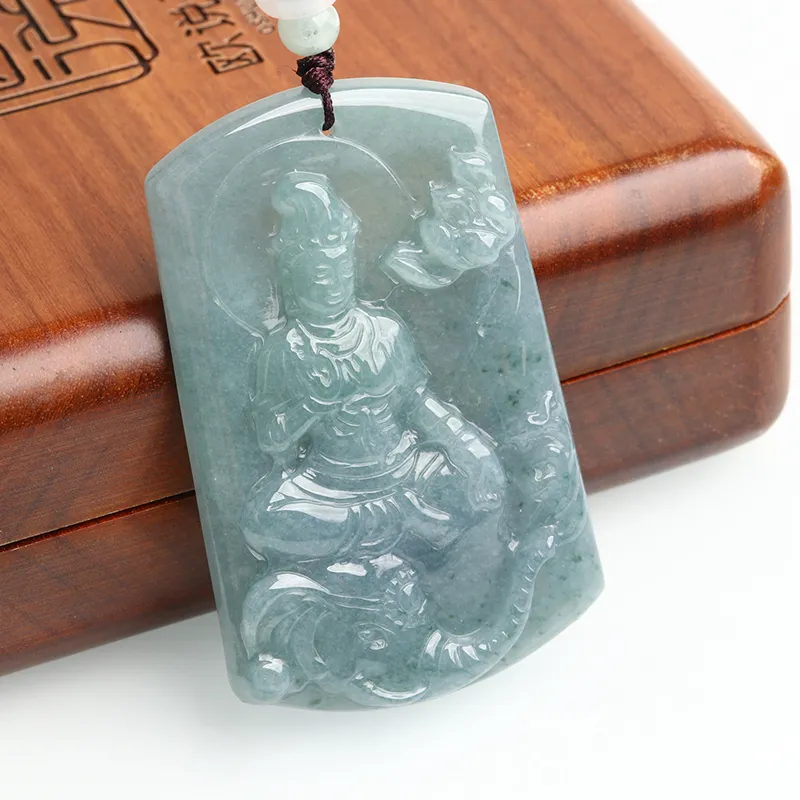 Oushuo Jewelry Ice Glutinous Jadeite Pendants Unisex-1