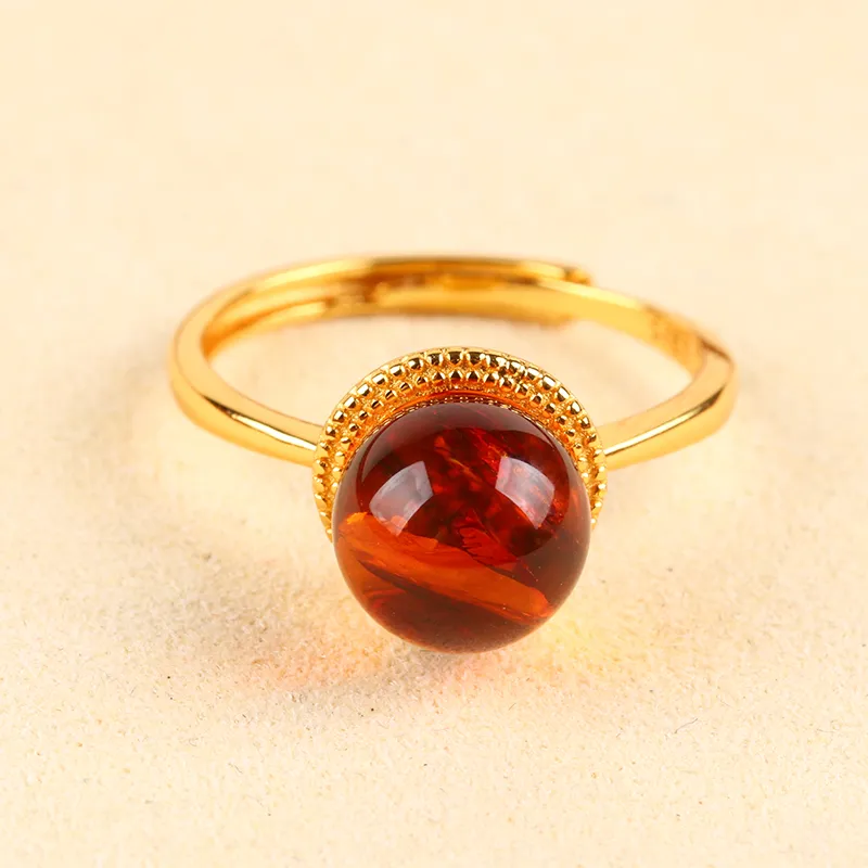 Ou Said Jewelry Amber Rings Unisex-2