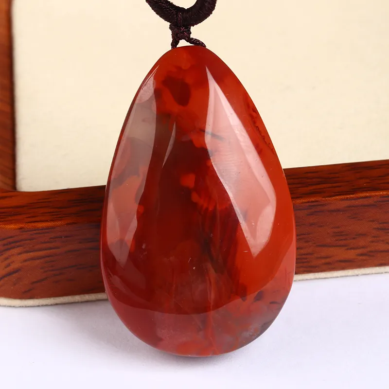 Oushuo Jewelry South Red Agate Fine Jade Necklaces Unisex-2