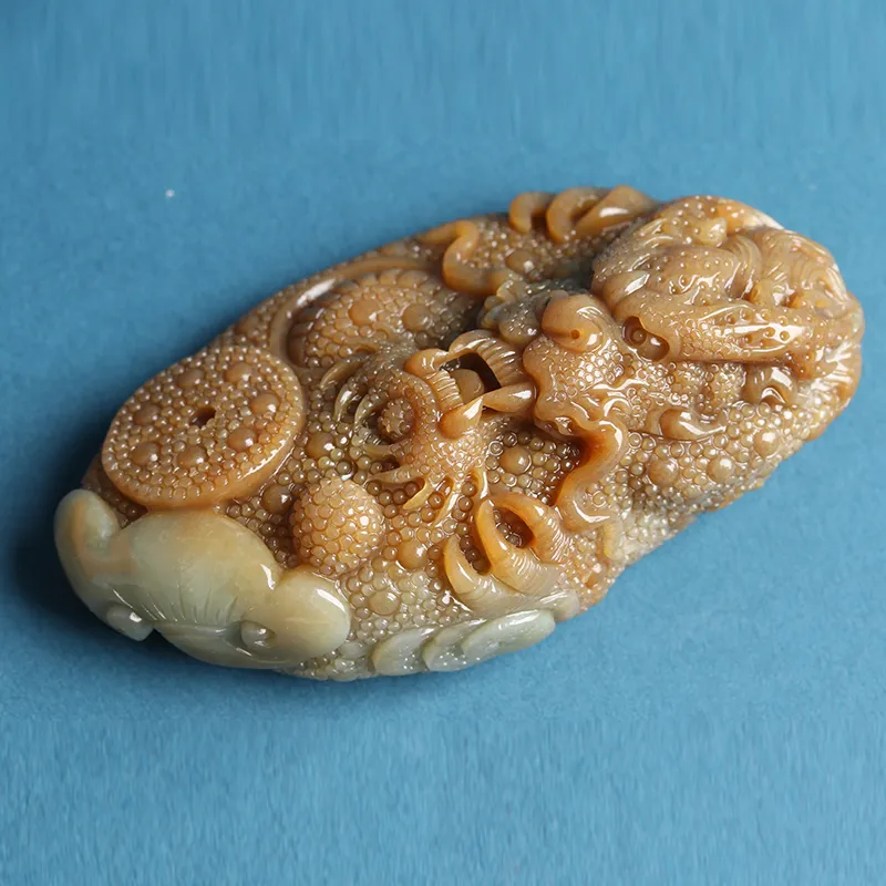 Oushuo Jewelry Hetian Jade Pendants Sugar Jade Unisex-4
