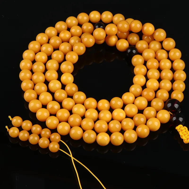 Oushuo Jewelry Amber Beeswax Bracelets Unisex-2