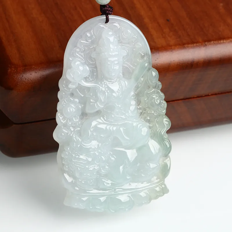 Oushuo Jewelry Ice Glutinous Jadeite Necklaces Unisex-1