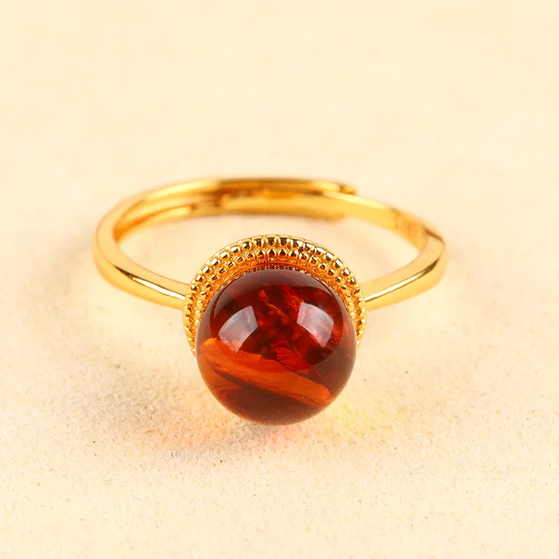 Ou Said Jewelry Amber Rings Unisex-1