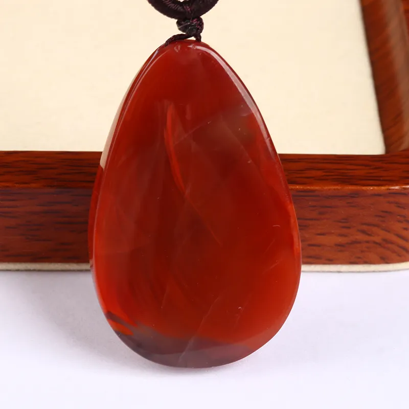 Oushuo Jewelry South Red Agate Fine Jade Necklaces Unisex-4