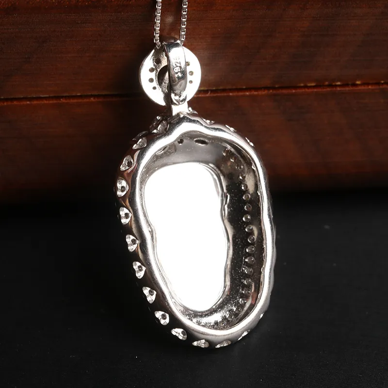 Oushuo Jewelry Ice Glutinous Jadeite Necklaces Women's-3