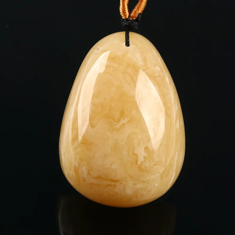 Oushuo Jewelry Amber Beeswax Necklaces Unisex-2