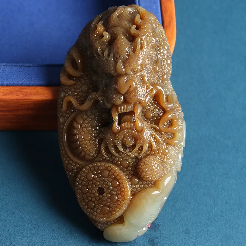 Oushuo Jewelry Hetian Jade Pendants Sugar Jade Unisex-1
