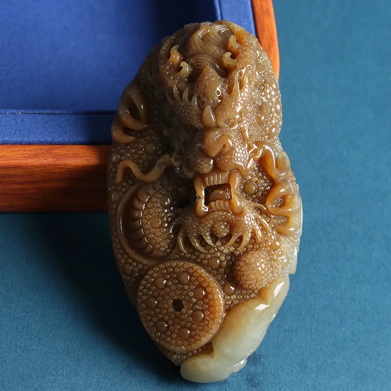 Oushuo Jewelry Hetian Jade Pendants Sugar Jade Unisex-2