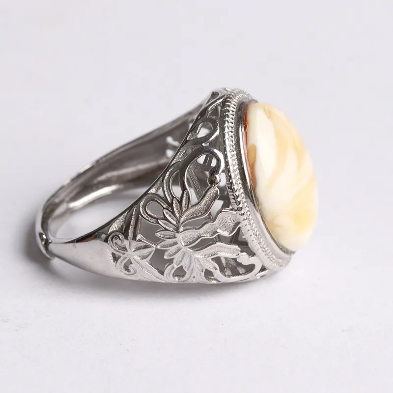 Ou Said Jewelry Amber Beeswax Rings Unisex-4