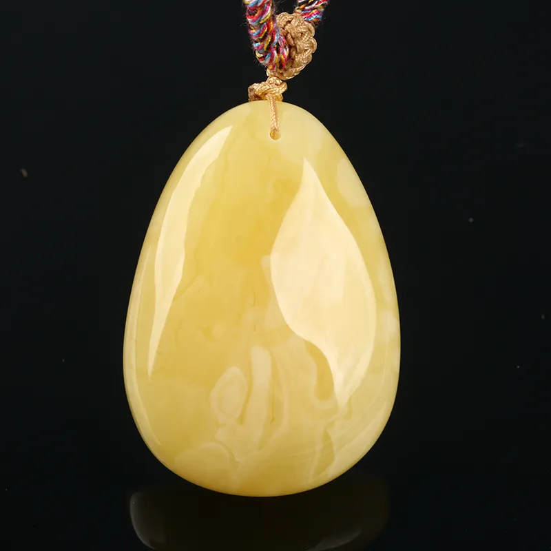 Oushuo Jewelry Amber Beeswax Necklaces Unisex-2