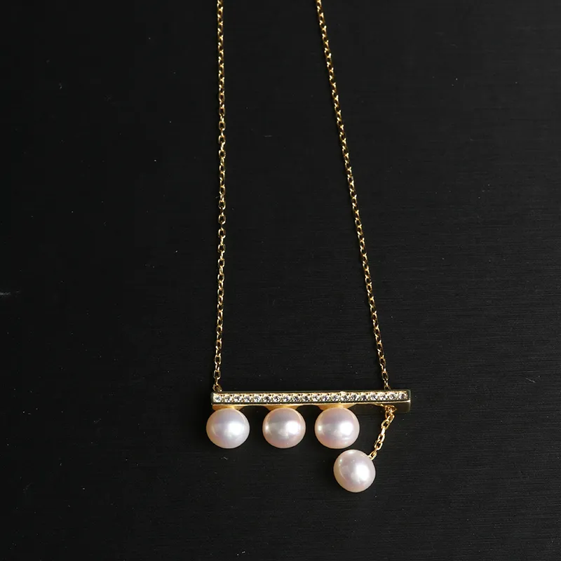 Oushuo Jewelry Freshwater Pearl Necklaces Women's-4
