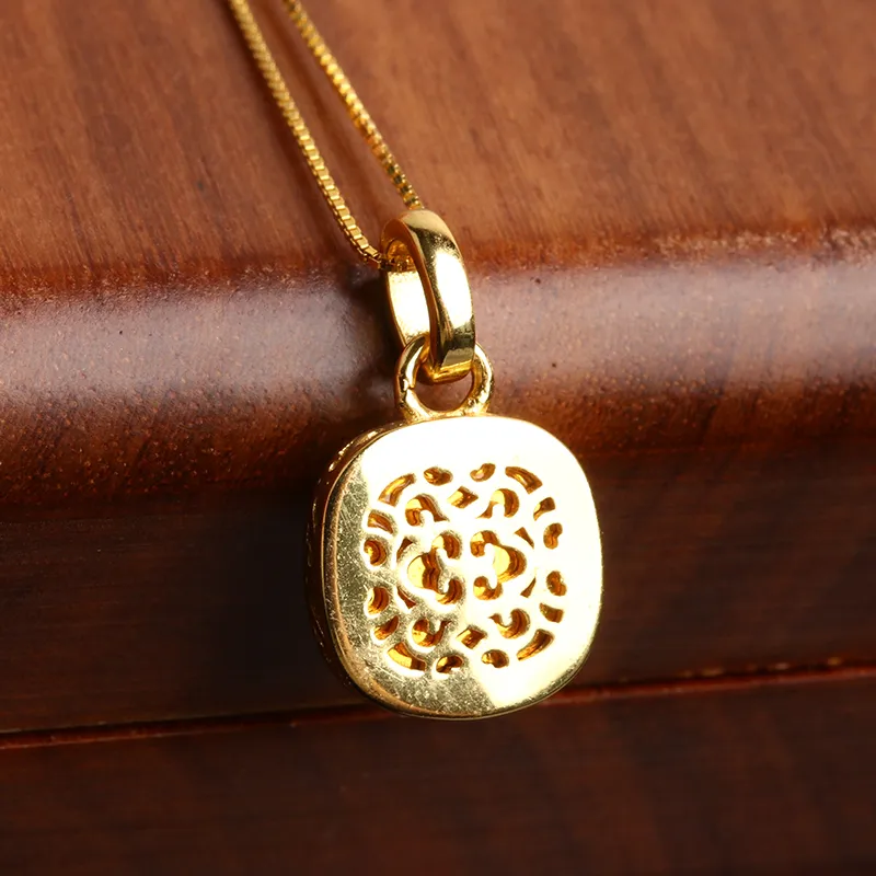 Oushuo Jewelry Amber Beeswax Fine Jade Necklaces Women's-4