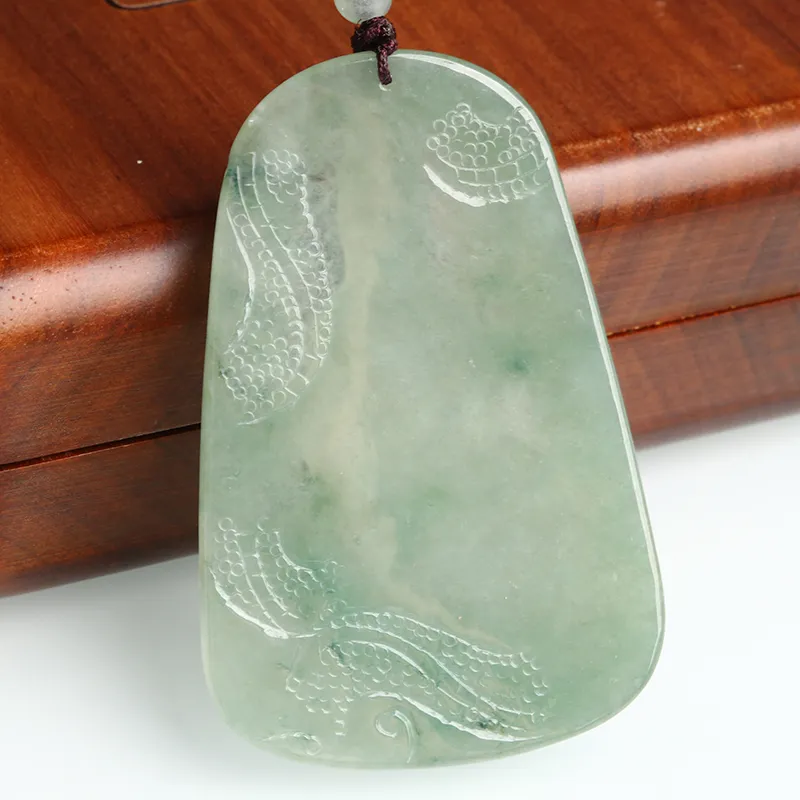 Oushuo Jewelry Ice Glutinous Jadeite Necklaces Unisex-4