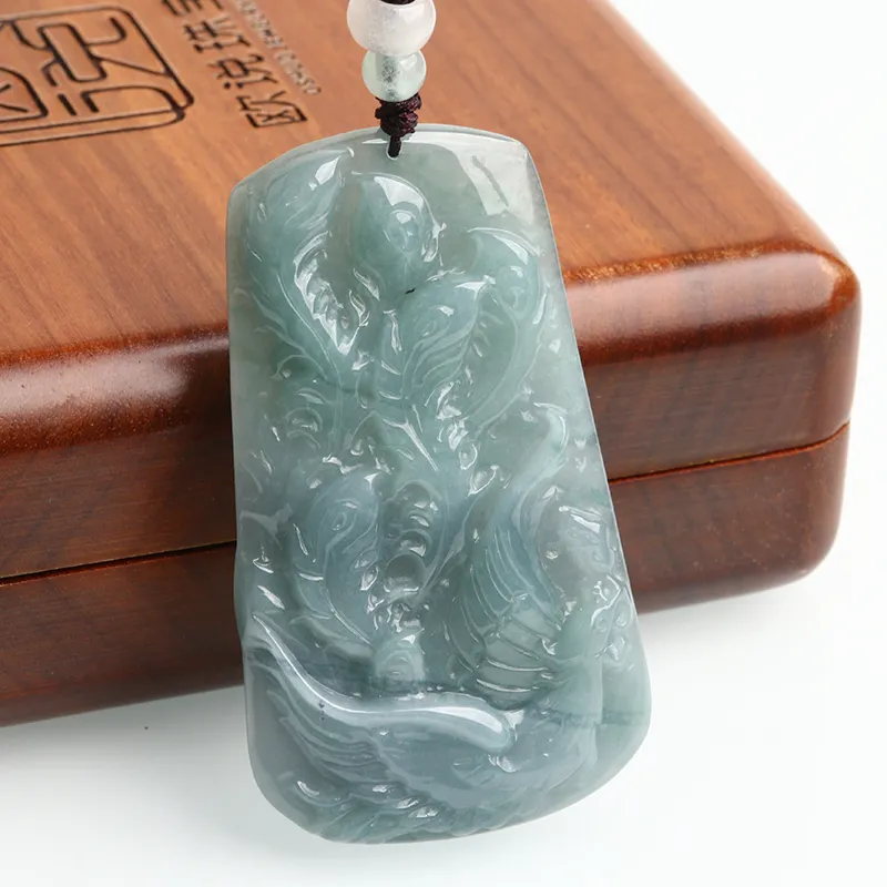 Oushuo Jewelry Ice Glutinous Jadeite Necklaces Unisex-2