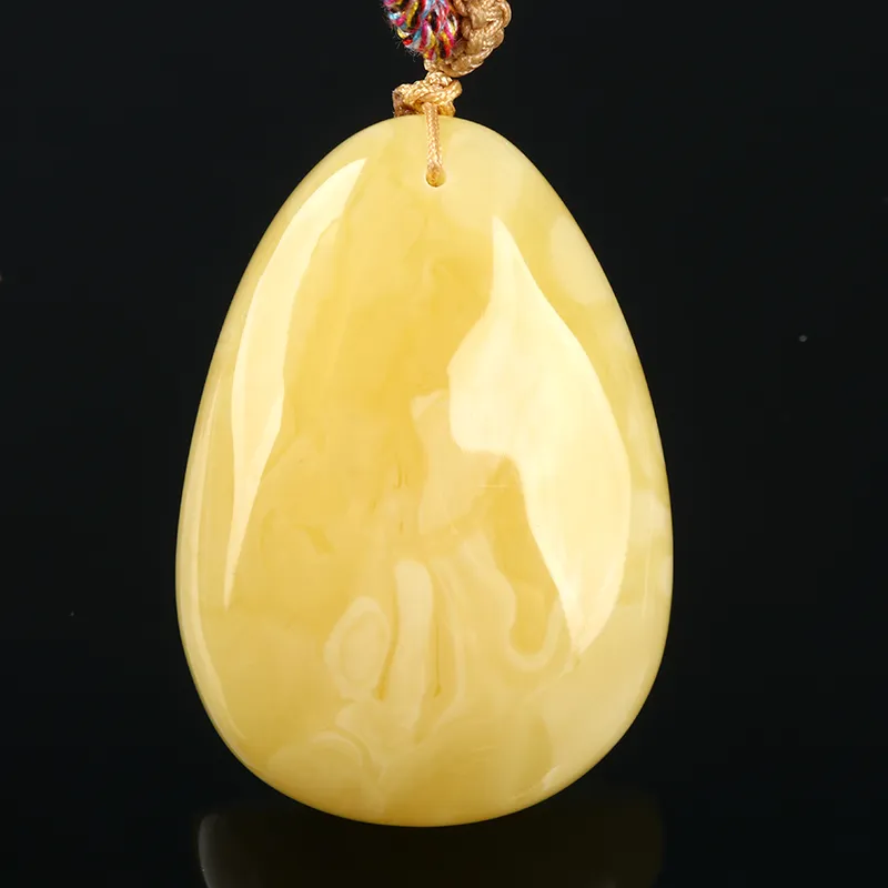 Oushuo Jewelry Amber Beeswax Necklaces Unisex-1