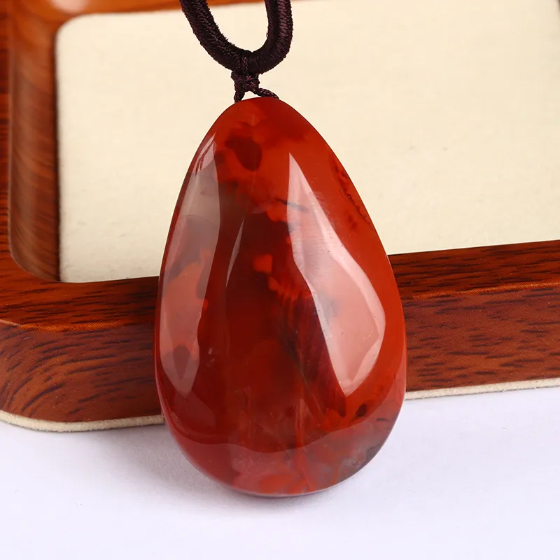 Oushuo Jewelry South Red Agate Fine Jade Necklaces Unisex-3