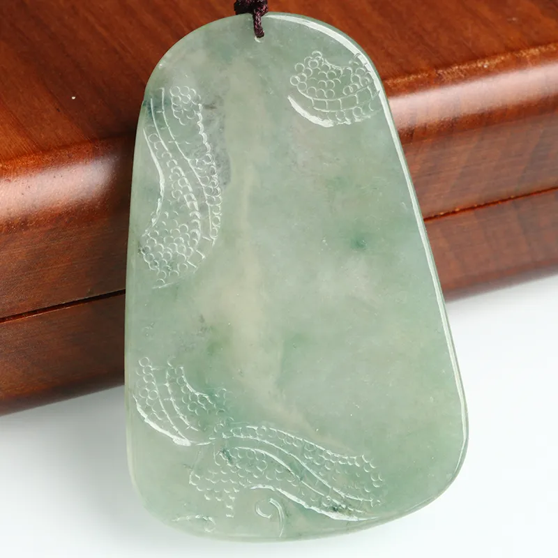 Oushuo Jewelry Ice Glutinous Jadeite Necklaces Unisex-3