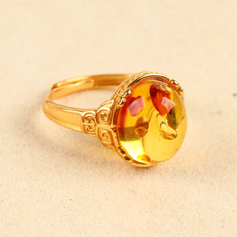 Ou Said Jewelry Amber Rings Unisex-2