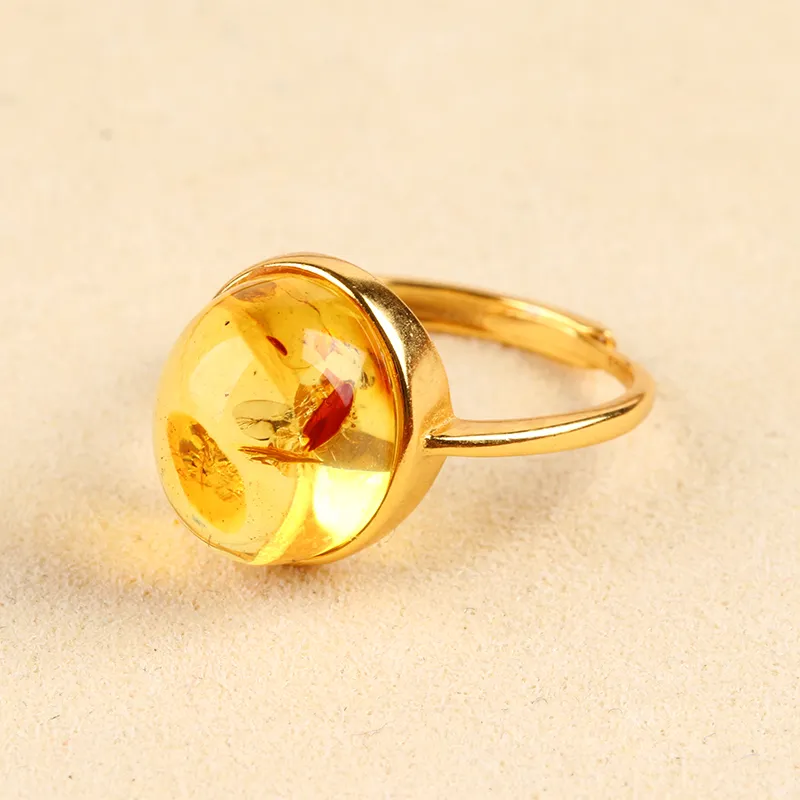 Ou Said Jewelry Amber Beeswax Rings Unisex-2