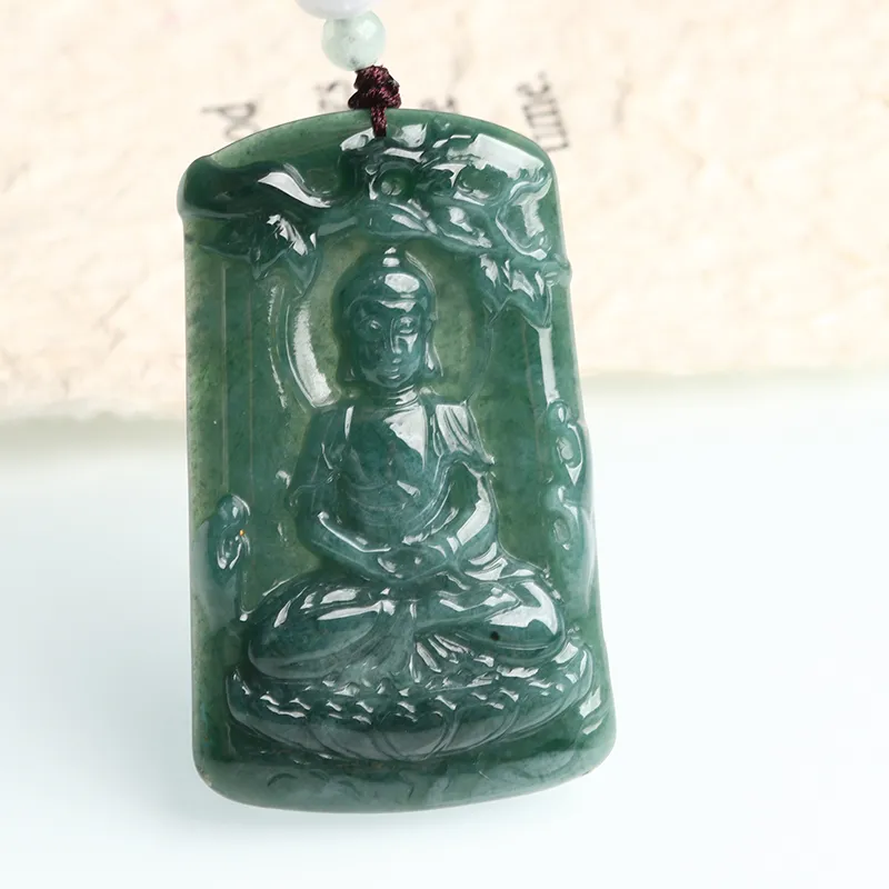 Oushuo Jewelry Ice Glutinous Jadeite Pendants Unisex-6