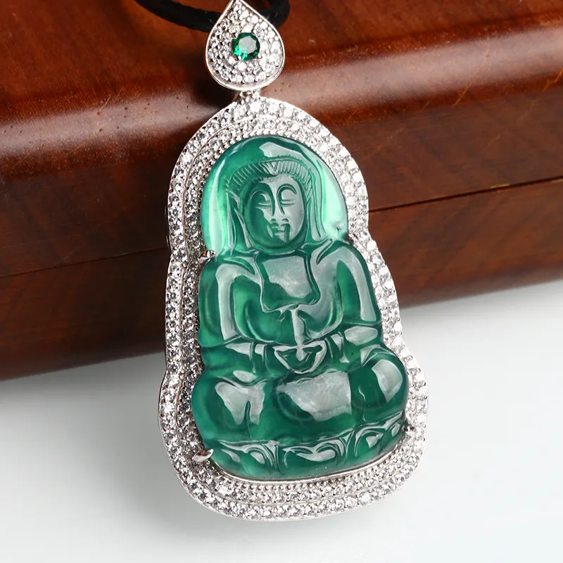 Oushuo Jewelry Ice Glutinous Jadeite Necklaces Unisex-1