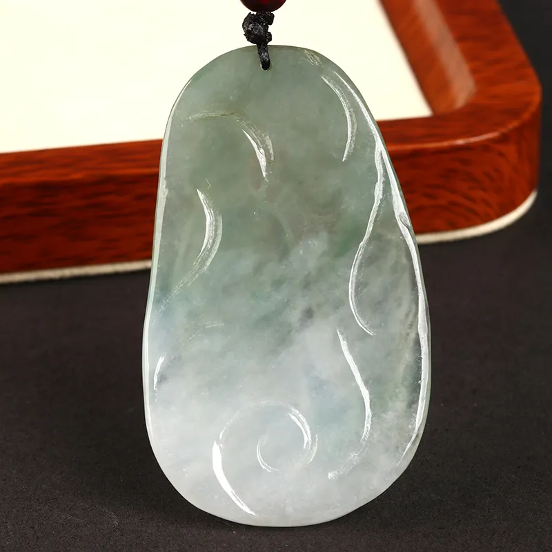 Oushuo Jewelry Ice Glutinous Jadeite Necklaces Unisex-4