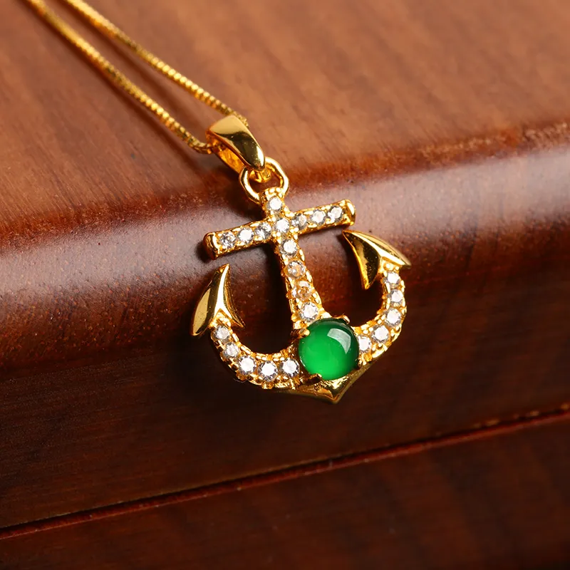 Oushuo Jewelry Ice Glutinous Jadeite Necklace Gift Includes Necklace Women's-2
