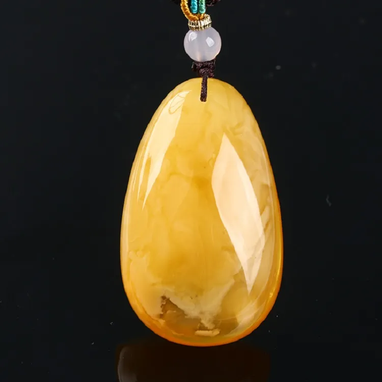 Ou Said Jewelry Amber Beeswax Necklaces Unisex-2
