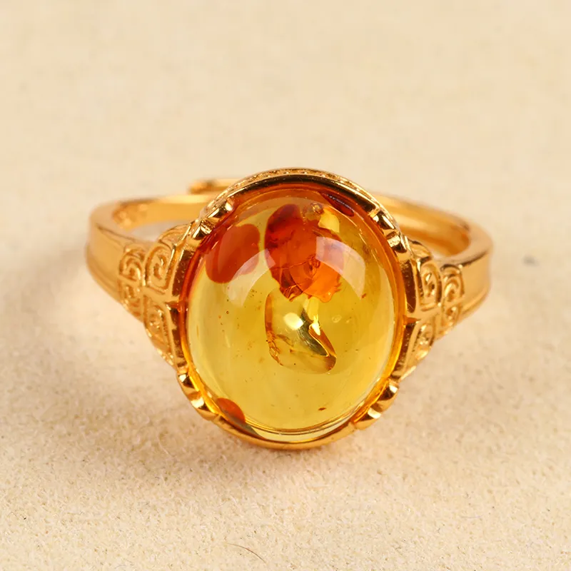 Ou Said Jewelry Amber Rings Unisex-1