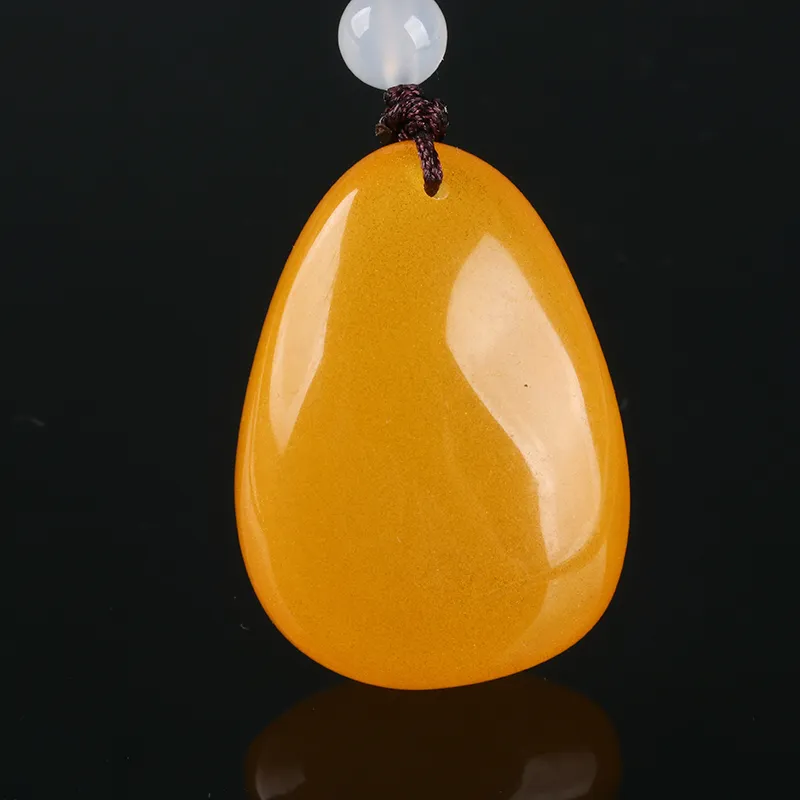Oushuo Jewelry Amber Beeswax Jade Necklaces Unisex-2