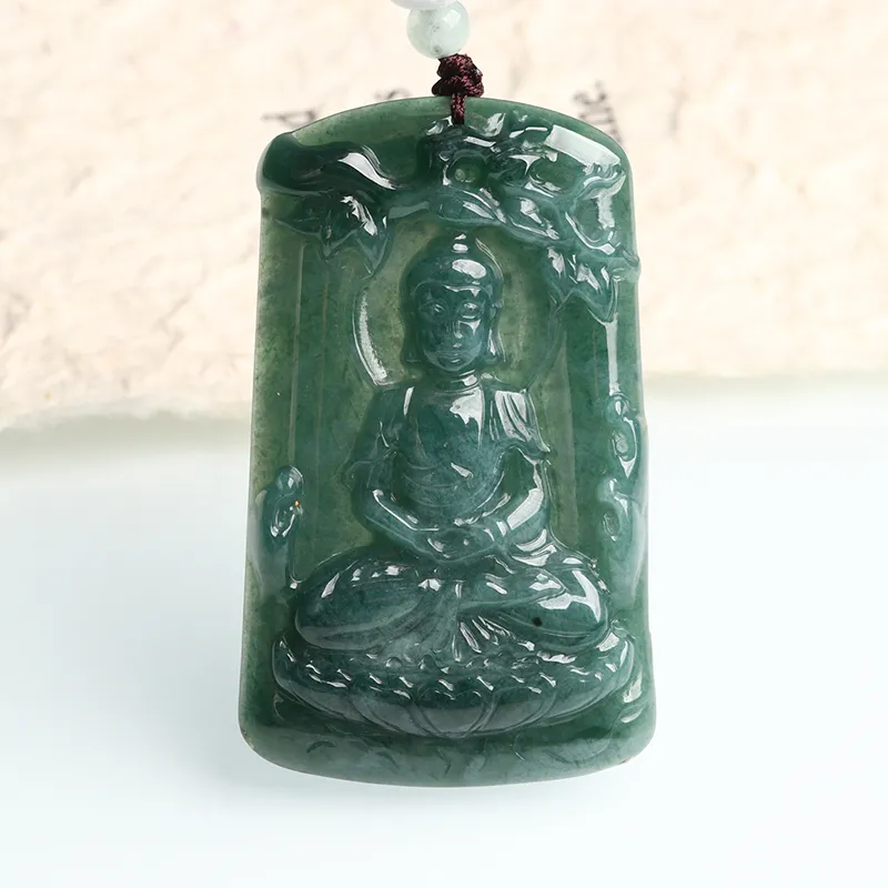 Oushuo Jewelry Ice Glutinous Jadeite Pendants Unisex-7