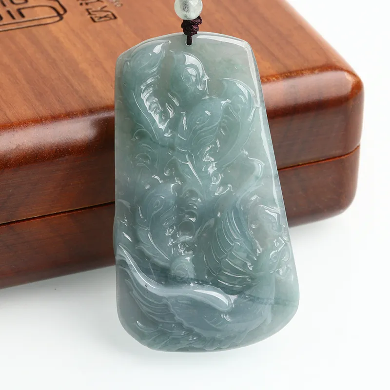 Oushuo Jewelry Ice Glutinous Jadeite Necklaces Unisex-1