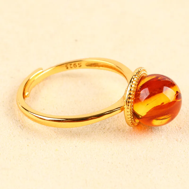 Ou Said Jewelry Amber Rings Unisex-3