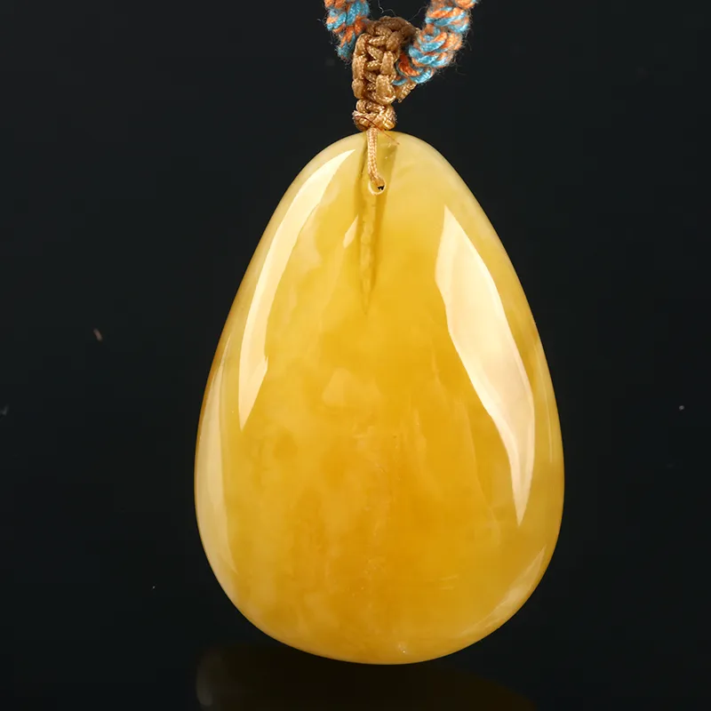 Oushuo Jewelry Amber Beeswax Necklaces Unisex-2