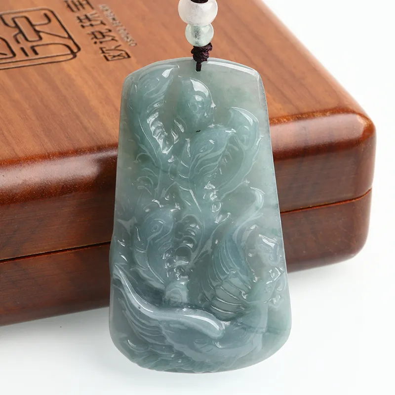 Oushuo Jewelry Ice Glutinous Jadeite Necklaces Unisex-3