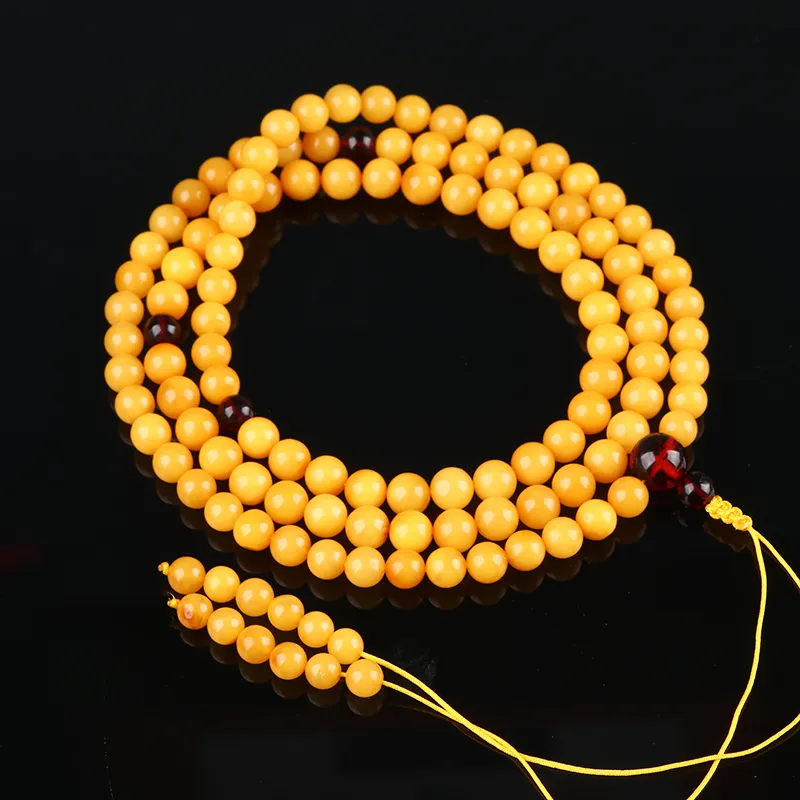 Oushuo Jewelry Amber Beeswax Bracelets Unisex-3