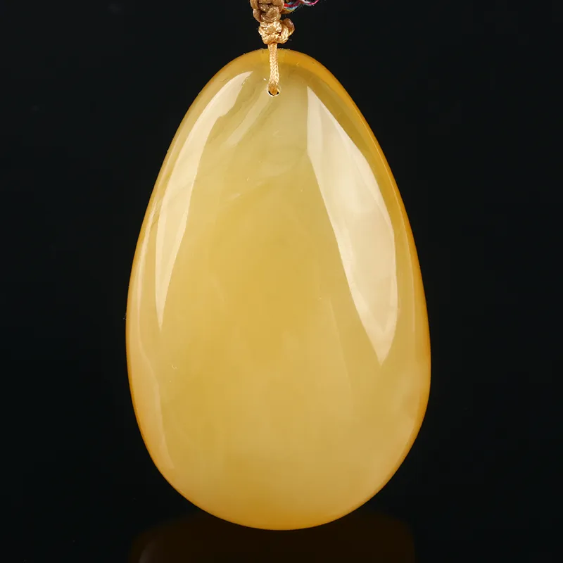 Oushuo Jewelry Amber Beeswax Necklaces Unisex-1