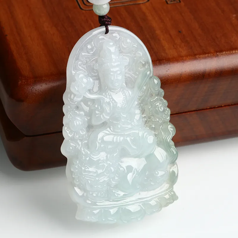Oushuo Jewelry Ice Glutinous Jadeite Necklaces Unisex-2