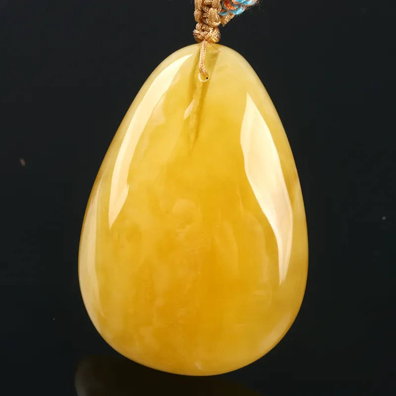 Oushuo Jewelry Amber Beeswax Necklaces Unisex-1