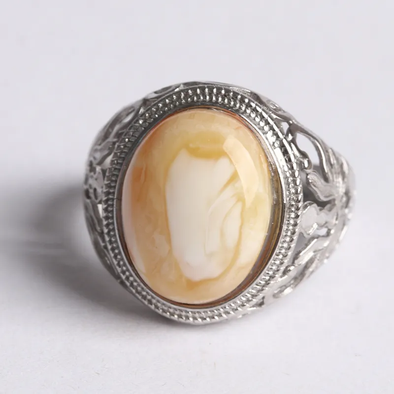 Ou Said Jewelry Amber Beeswax Rings Unisex-4