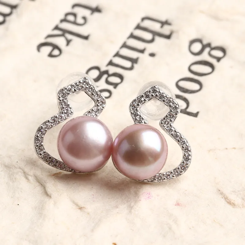 Oushuo Jewelry Freshwater Pearl Stud Earrings Women's-9