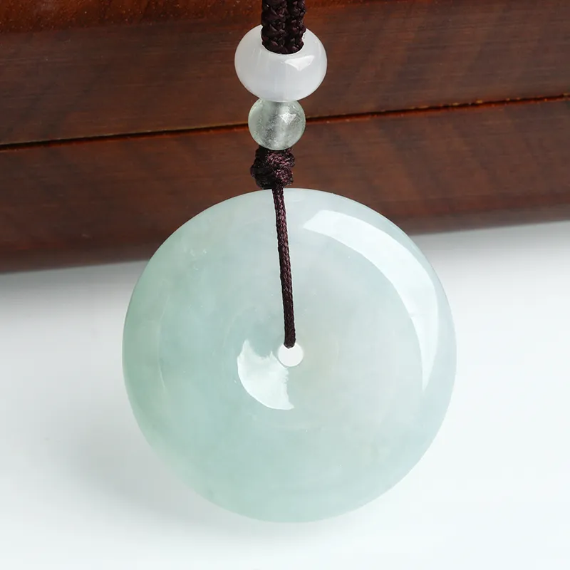 Oushuo Jewelry Ice Glutinous Jadeite Necklaces Unisex-4