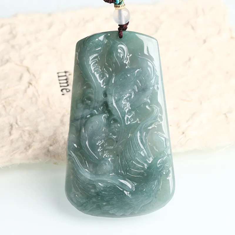 Oushuo Jewelry Ice Glutinous Jadeite Necklaces Unisex-2