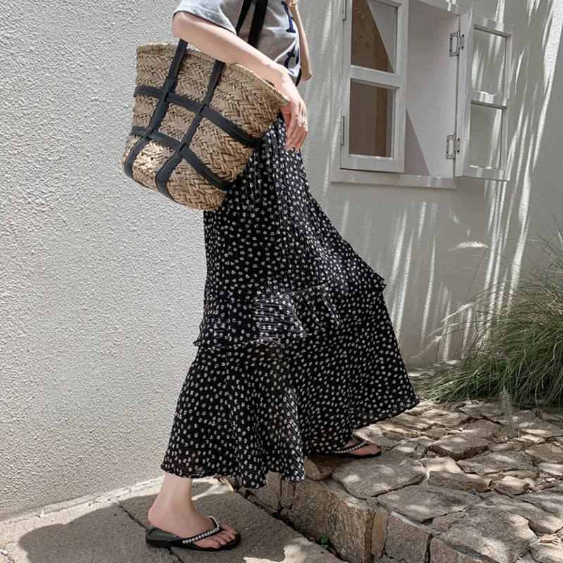 Garbege Casual Long Skirt Women's-12